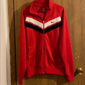 Red Nike Zip Up Jacket